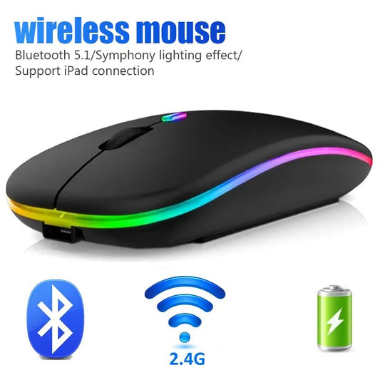 LED Bluetooth Wireless mouse for laptop